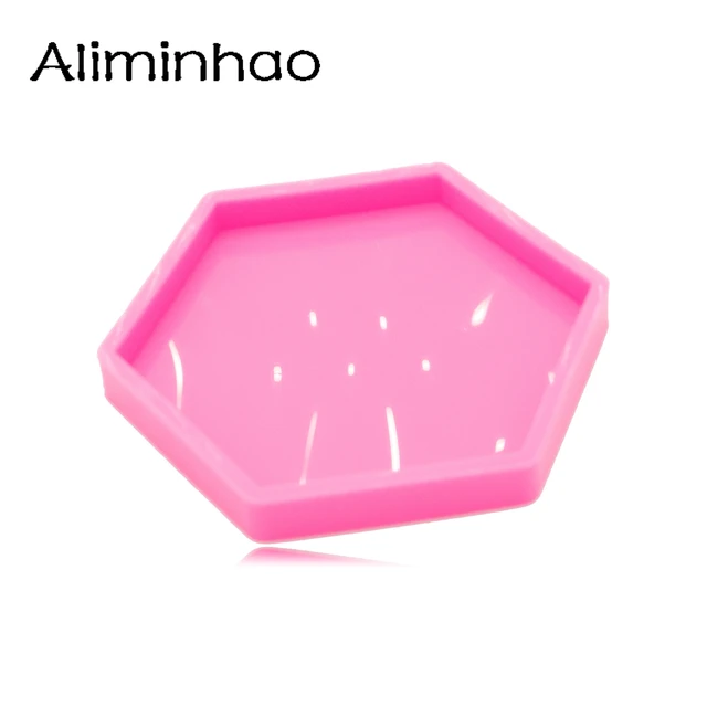 Dy0676 Fényes 4.7In/3.9In Hexagon Geode Coaster Agate Penész, Szilikon Penész Gyanta Epoxi Ékszerek Készítéséhez, Nagykereskedelem - Image 5