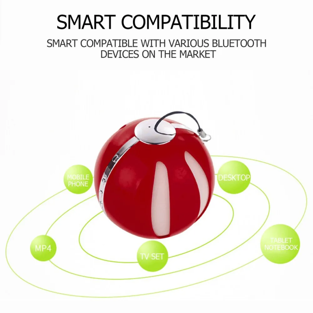 Q7 мини беспроводной Bluetooth динамик в форме шара с мигающими огнями радио открытый Hands-Free Bluetooth динамик портативный шаровой формы