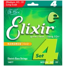 Elixir 14077 Nanoweb электрический бас 4 струны Средний(. 045. 065. 085. 105