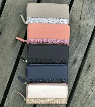 

Brand wallet ladies new arrival single cross grain purse horizontal long star sequined women fashion wallet