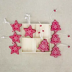 12 шт./компл. Рождественские Подвески, украшения креативный мини рождественской елки для праздников