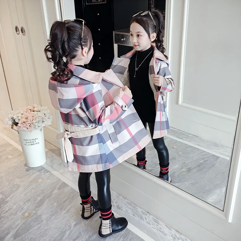 

Girls Autumn And Winter Coat 2019 New Style Korean-style Western Style Autumn Clothing Spring And Autumn CHILDREN'S Garment Mid-