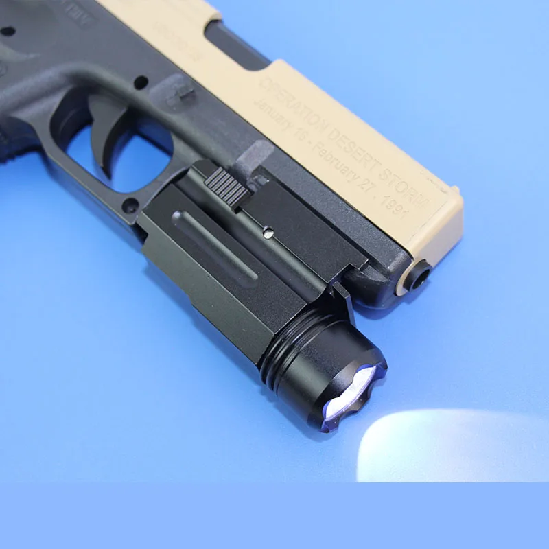 Тактический светодиодный пистолет Флэш-светильник для 20 мм Rail Glock 17 19 18C Беретта тени cz75 пистолет фонарь вспышка светильник охотничий пистолет светильник