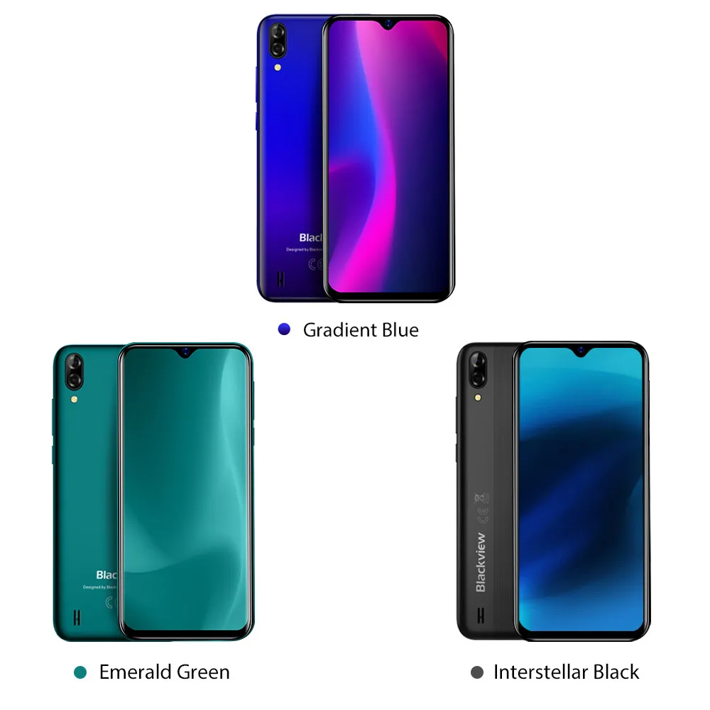  Blackview A60 Smartphone Quad Core Android 8.1 4080mAh Cellphone 1GB+16GB 6.1inch 19.2:9 Screen Dua