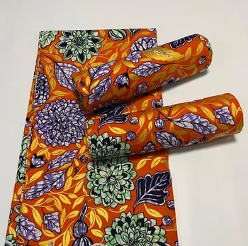 

African Printed Golden Wax Fabric Block Ankara With Gold Line Layer Surface For Sewing Wedding Party Dress