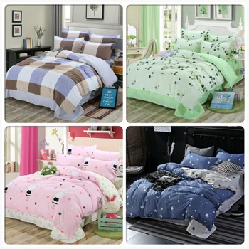

Soft Cotton Duvet Cover Pillowcase 3pcs Set Kids Bed Linen 1.35m 1.5m 1.8m 2m 2.2m Quilt Pillow Case Single Twin Queen King Size
