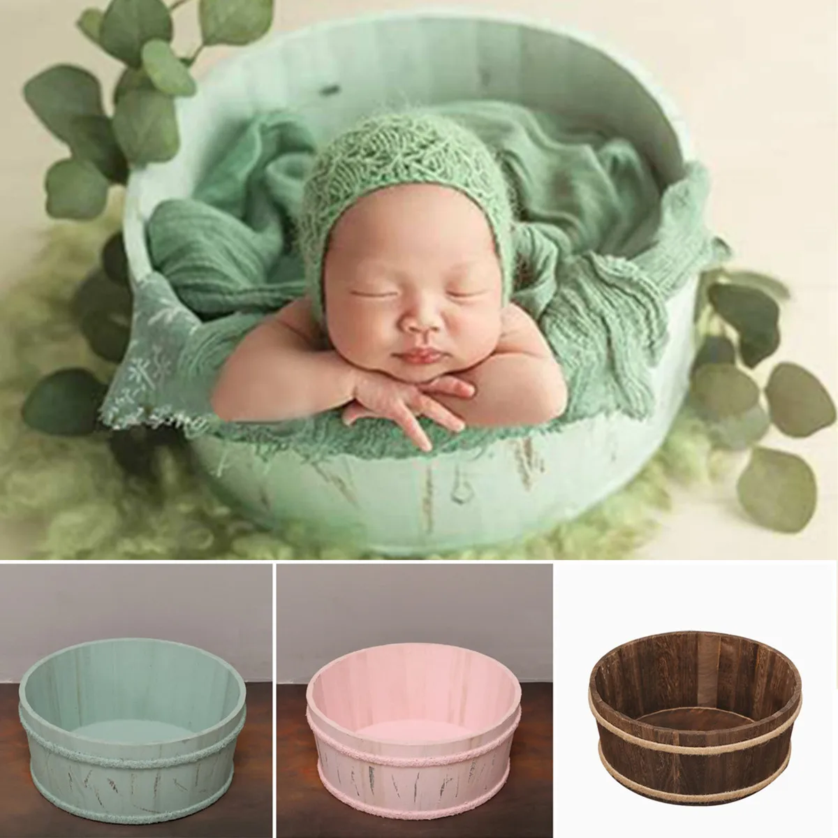 Newborn Baby Photography Props Accessories Wood Props Posing Baskets Posing Sofa Studio Shooting Props Newborn Prop