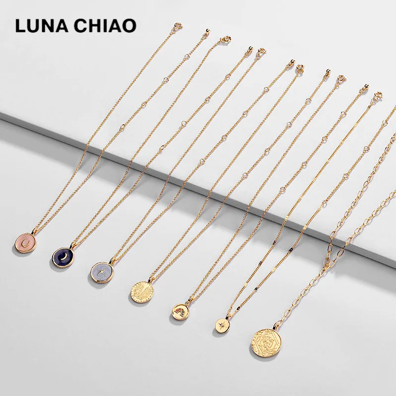 Весенне-летняя многослойная изящная цепочка с подвеской LUNA CHIAO 2020 | Украшения и