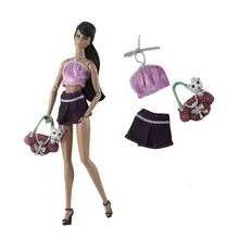 Conjunto de ropa para muñecas de 30cm, bolsa para mascotas, Falda vaquera, accesorios para trajes de Barbie, decoraciones para casa de muñecas BJD 1/6, juguete DIY para niños