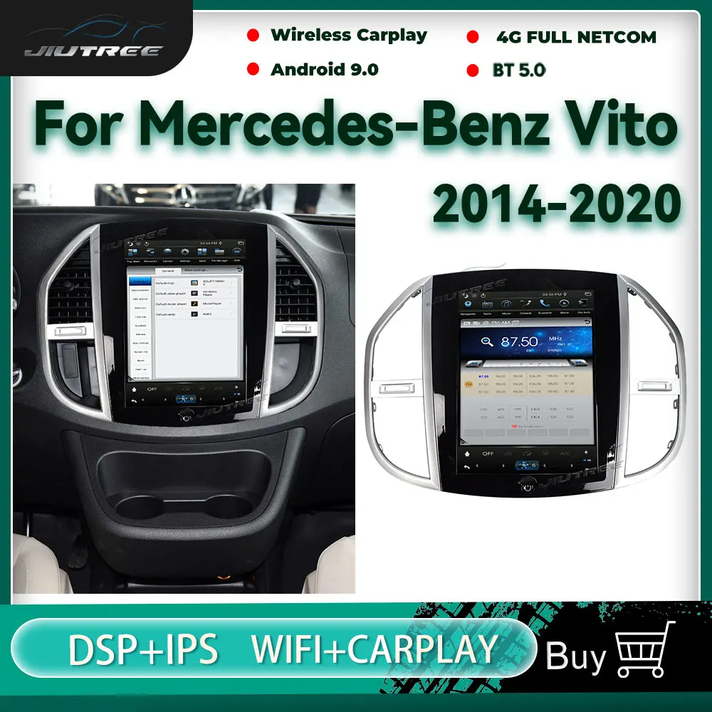 Вертикальный экран Android 9 0 автомобильный радиоплеер для Benz Vito 2014-2020 Автомобильный