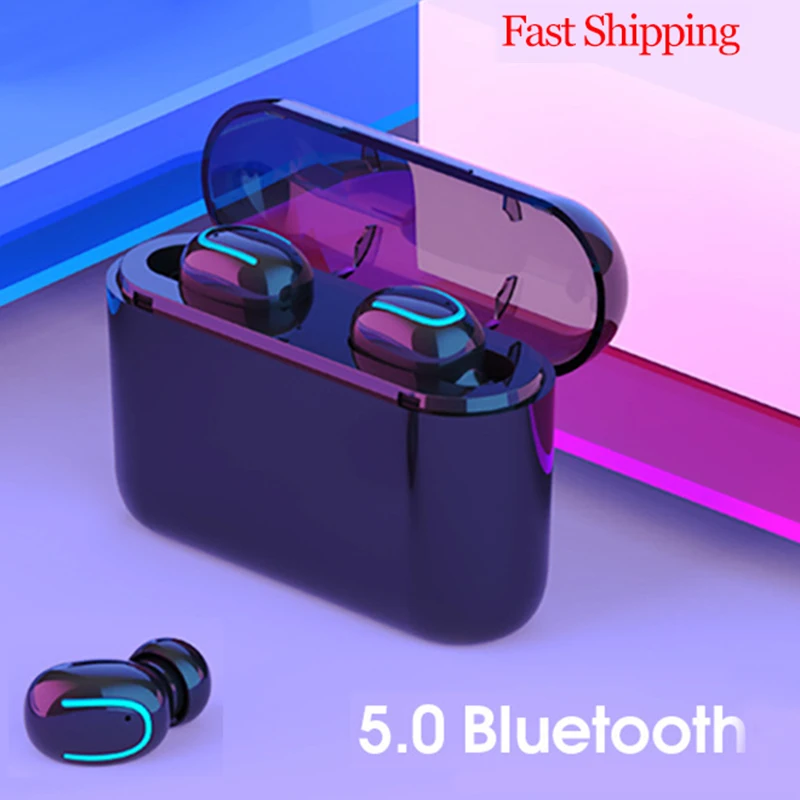 

TWS Wireless Earphone Bluetooth 5.0 Noise reduction Headset HD Stereo Mini Earbud Long standby with 2600mAh Power Charging Box