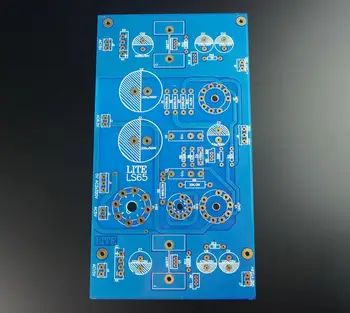 

1PCS NEW LS65 electronic tube regulated power supply PCB blank board Yellow bottom plate