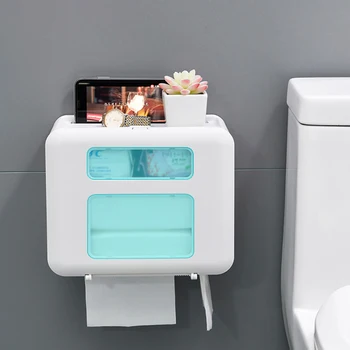 

Protable Toilet Paper Holder High Capacity WC Storage Toilet Paper Roll Storage Box Bathroom Shelf Bathroom Accessories