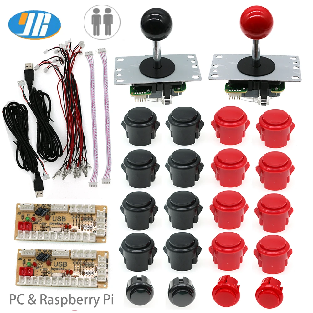 Arcade DIY Kit USB Encoder 10 Push Buttons for PC MAME & Raspberry Pi Joystick 