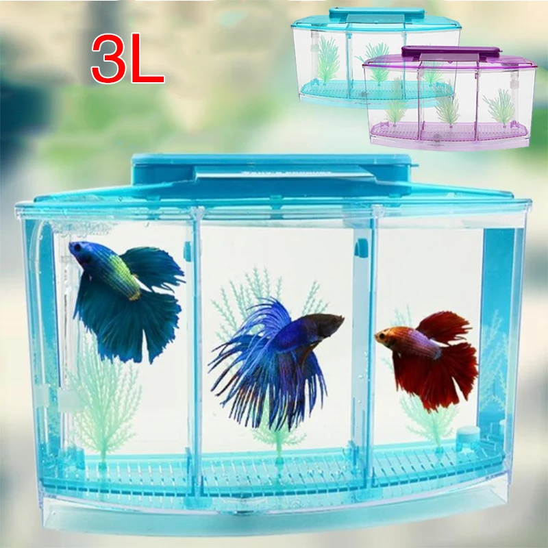 Betta рыбный бак нереста аквариум нереста коробка 2 цвета раздел без запаха окружающей среды креветки орнамент аквариум