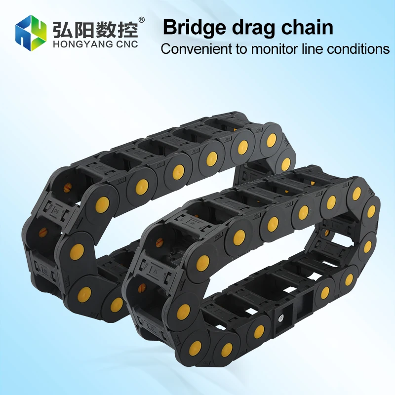 CNC Milling Machine Drag Chain Engraving Machine Nylon Chain Cable Trough Bridge Type Engineering Enhanced Drag