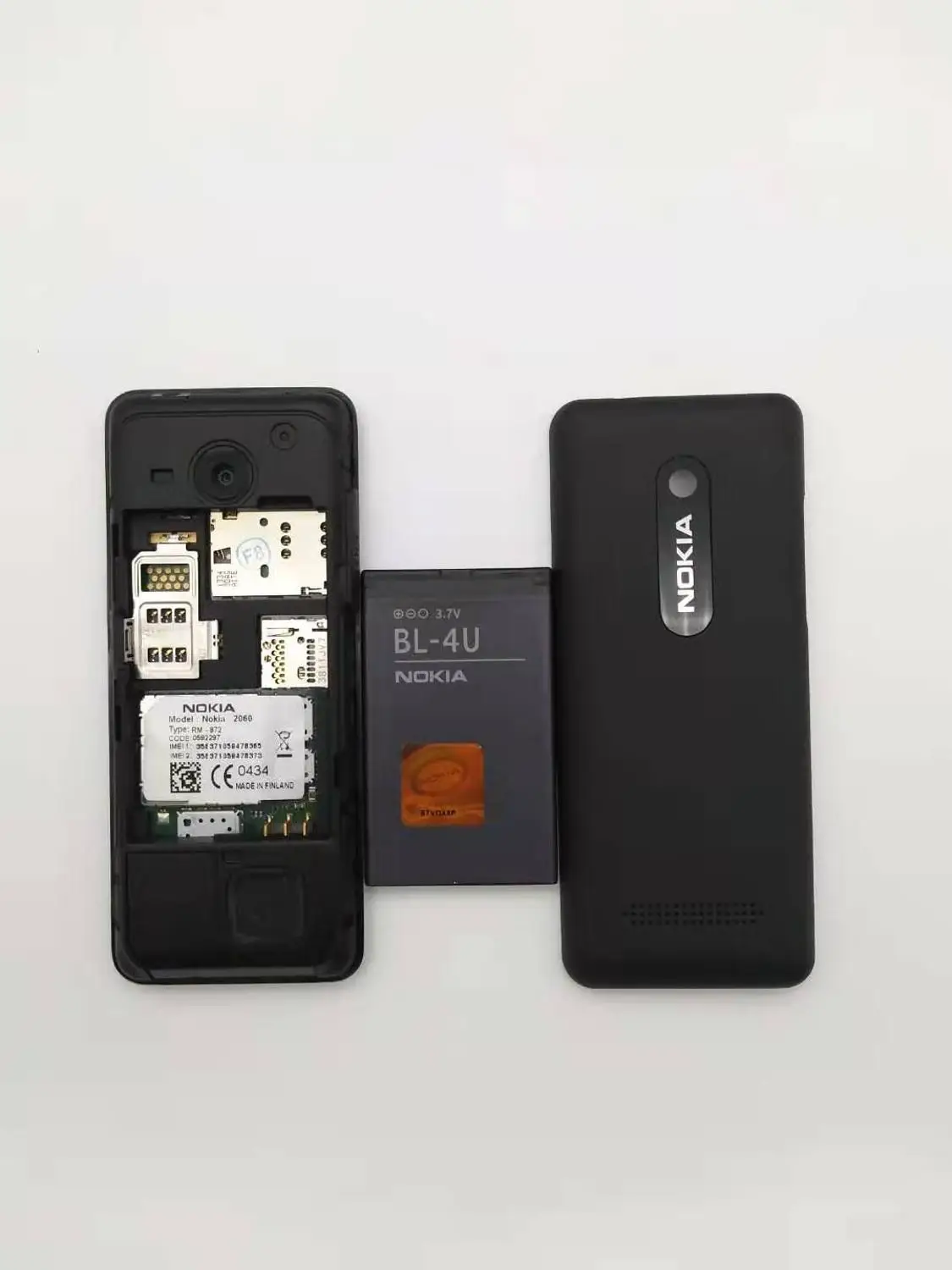 2060 Dual Sim Nokia 2060 206 2G GSM 1.3MP 1100mAh разблокированный дешевый Восстановленный мобильный телефон Восстановленный