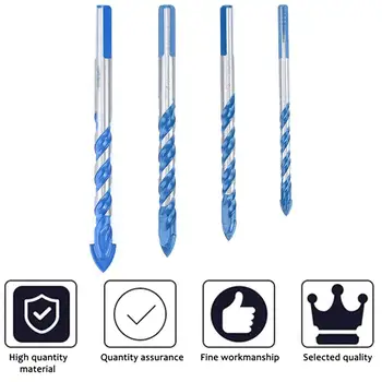 

Woodworking Drill Carbide Blue Twist Drill Center Drill Practical Carpentry Hole Opener Electrical Accessories