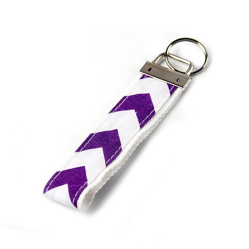 purple Волна линия браслет брелок, Монограмма холст брелки DOM109004 - Цвет: purple