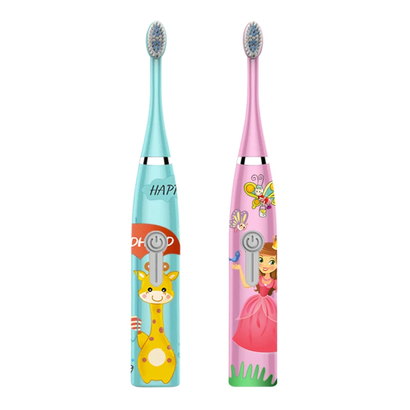 Children Electric Toothbrush Waterproof Sonic Vibrator Teeth Brush For Kids Cartoon Battery Powered 3-12 years