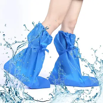 

1 Pair Anti Slip Lacing Waterproof Rain Boots Hospital Shoes Covers Protector