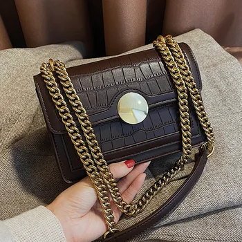 

Women's bag 2020 spring new wave Korean version of the wild one-shoulder slung fashion chain simple small square bag