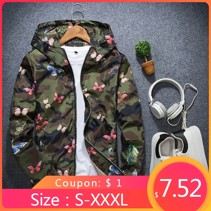 Ветровка женская камуфляжная с капюшоном 2019|Куртки| |