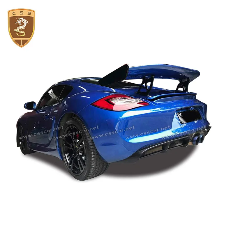 GT4 стиль FRP передний бампер задний диффузор задний спойлер Крылья автомобильный комплект кузова для Porsche Boxster Cayman 987 изменение GT4 Комплект кузова