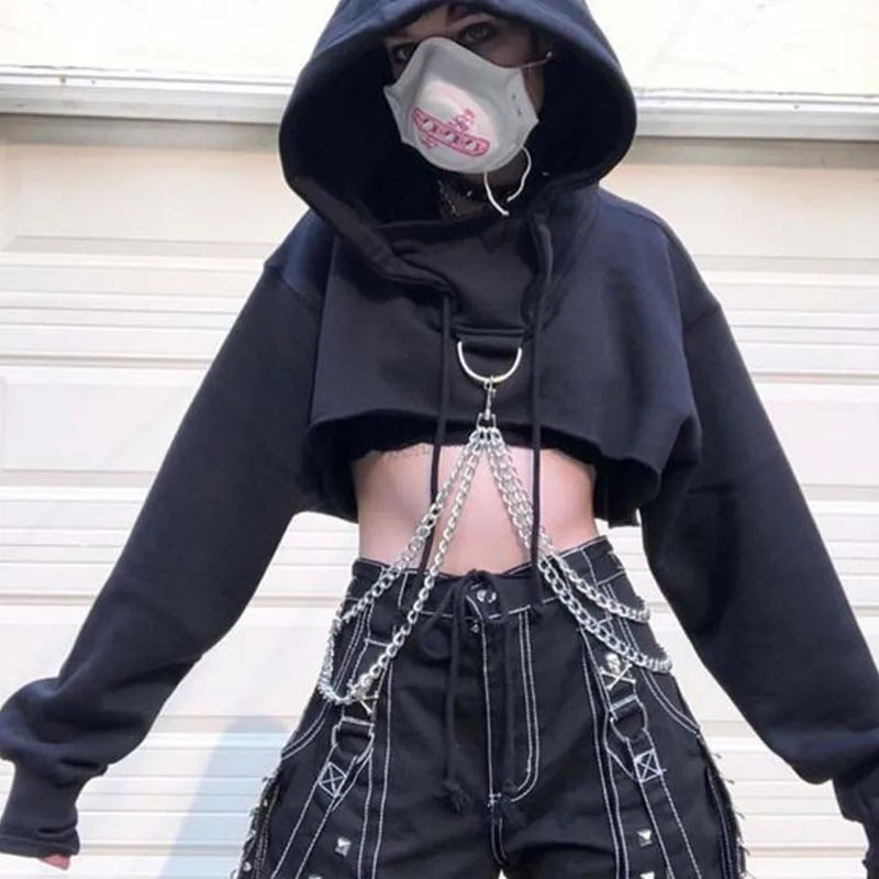 Kpop Gothic Fashion Crop Tops