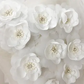 

20pcs large size 8cm flower sew on patch applique for wedding/evening dress clothing decoration sewing on patches for clothing