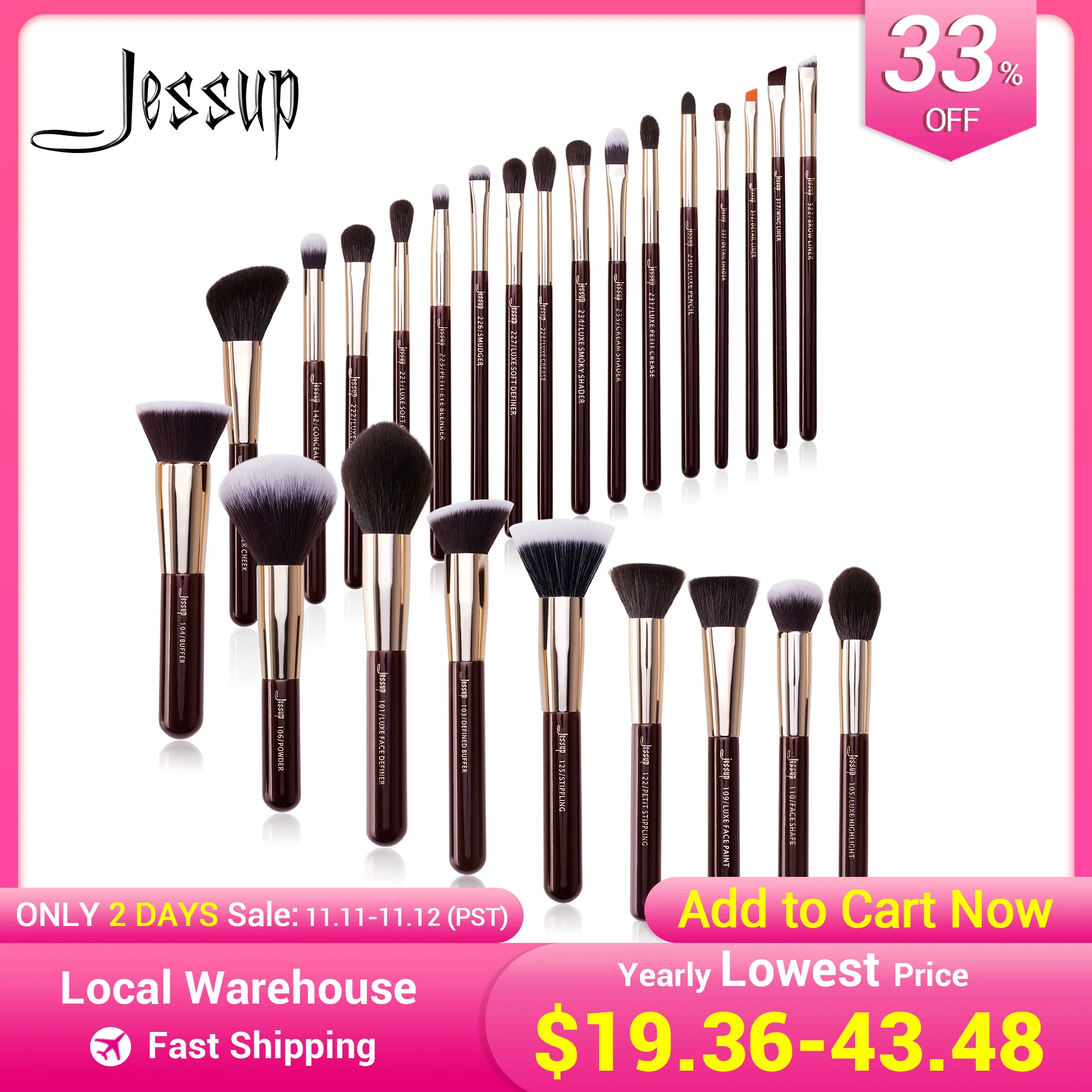 PROD 1005001505116239 Jessup Makeup Brushes Set 25pcs Professional
Foundation Eyeshadow Makeup Brush Powder Highlighter Contour Cepillo
Maquillaje