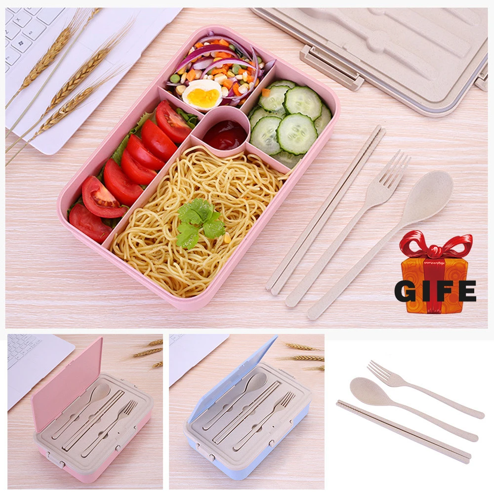 

Lunch Box Containers With Compartments Bento Kids for Child School Office Salad Storage Food Boxes Microwavable Lunchbox Fresh