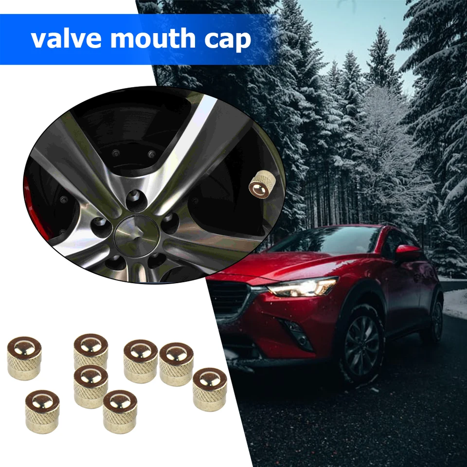 5 Pezzi Valvole Per Pneumatici Auto: Stelo In Gomma, Lega E Rame, Tappo Antipolvere Cromato – Adatto A Foro Cerchio 11mm