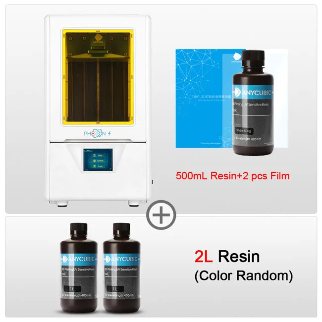 Photon s add 2L Anycubic Photon S 3d принтер SLA Быстрый срез 2 к экран 405nm УФ светильник Настольный impressora 3d принтер комплект УФ принтер impresora 3d - Цвет: Photon s add 2L