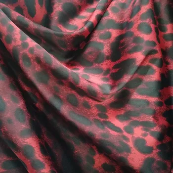 

Beautiful Sexy Leopard Chiffon Fabric Imitate Silk Chiffon Fabric 4 Color Leopard Print Chiffon Fabric DIY Women Dress/Shirt