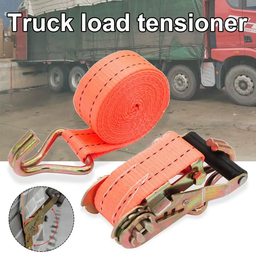 6m Luggage Cargo Strap Double Hook Strong Load-bearing Tensioning Belt Portable Tie Down Straps for Car Trucks