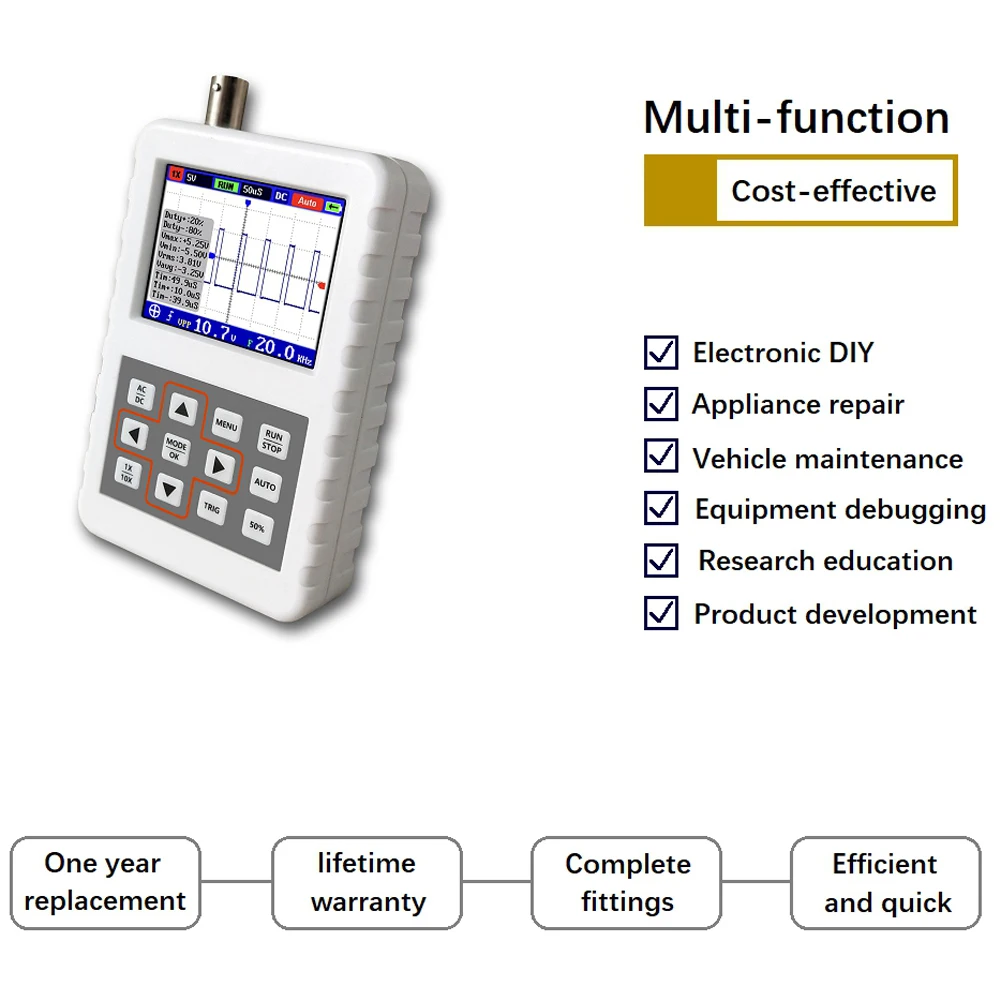 

DSO FNIRSI PRO Handheld Mini Portable Digital Oscilloscope 5M Bandwidth 20MSps Sampling Rate