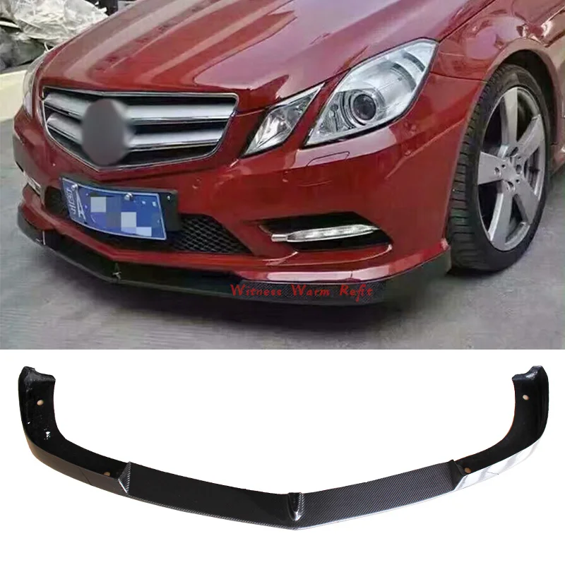 W207 углеродного волокна передний бампер спойлер диффузор для Benz C207 E200 E260 E350 купе для спортивного автомобиля бампер 2010 2011 2012 2013