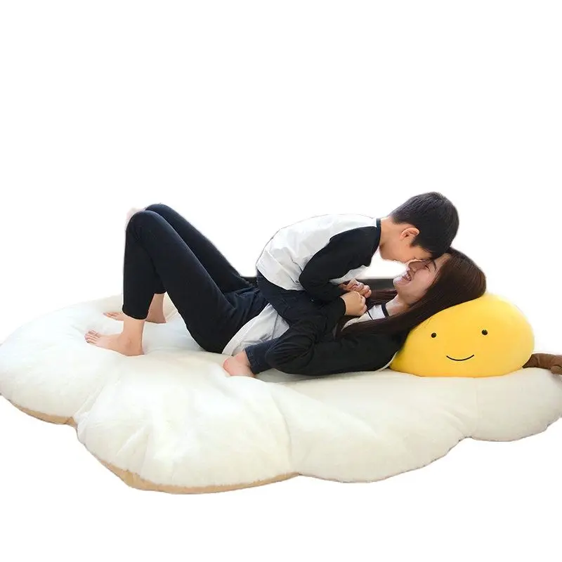 

Гигантский коврик для пола в виде яиц, 1,7 м, большой коврик в виде яичницы, напольный игровой коврик, ленивый диван, японская напольная кровать, диван