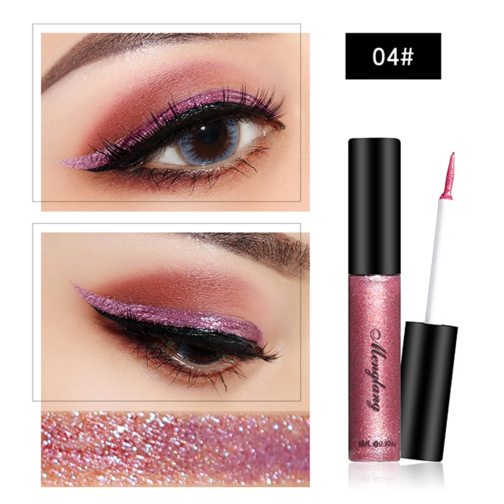 

Brand 13 Colors Glitter Eye Liner Cosmetics Colorful Liquid Eyeliner Waterproof Easy To Wear Metallic Smooth Makeup Tool TSLM2