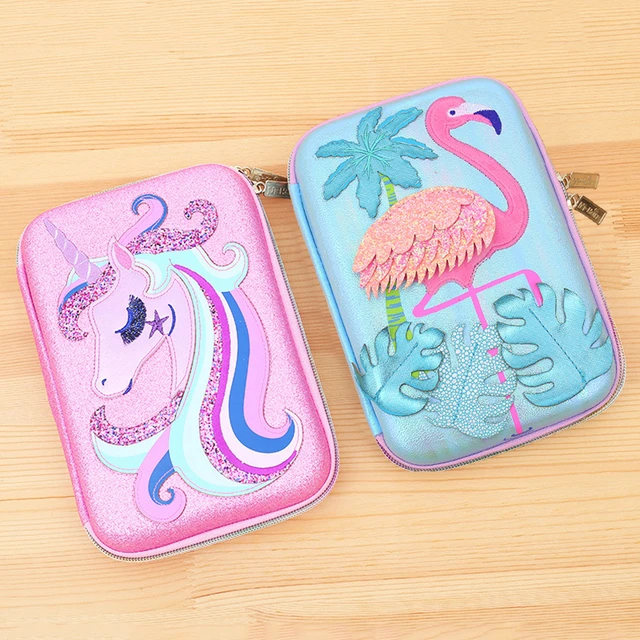 Unicorn Pencil Case Flamingo Pencil Box School Supplies 3D Estuche Escolar  Kawaii Trousse Scolaire Cute School Pencil Cases - AliExpress