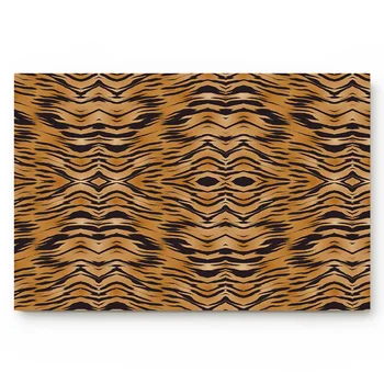 

Yellow Black Animal Texture Tiger Pattern Non-slip Doormat Bathroom Accessories Set Floor Carpet Home Decor