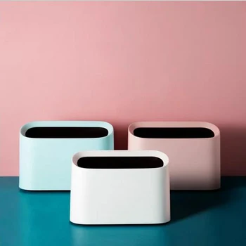 

Desk Small Mini Creative Trash Kitchen Living Room Blue Home Cute Mini Desktop Small Trash Bin Bedroom Bedside Paper Basket