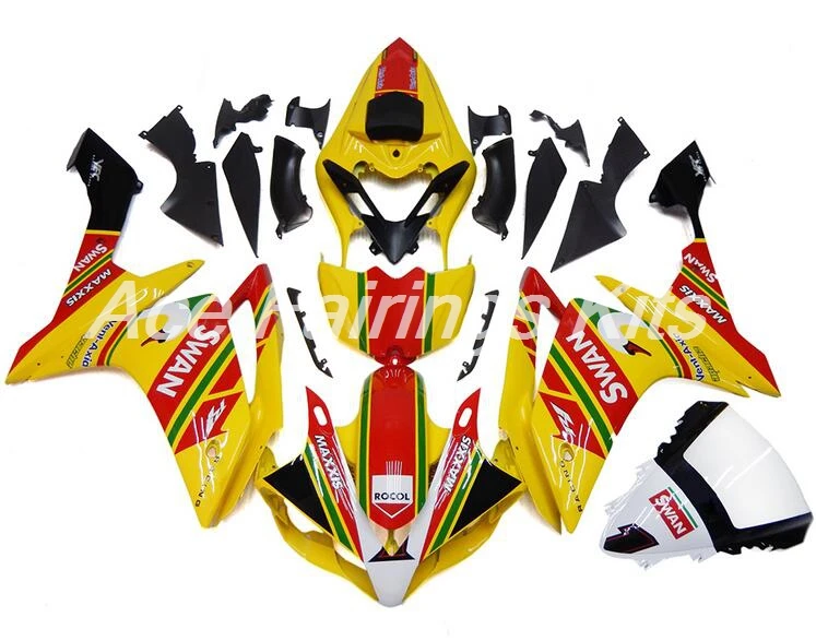 4 бесплатные подарки ABS полный обтекатель, пригодный для Yamaha YZF1000 R1 2007 2008 07 08 YZF R1 кузов на заказ обтекатели комплект красный желтый