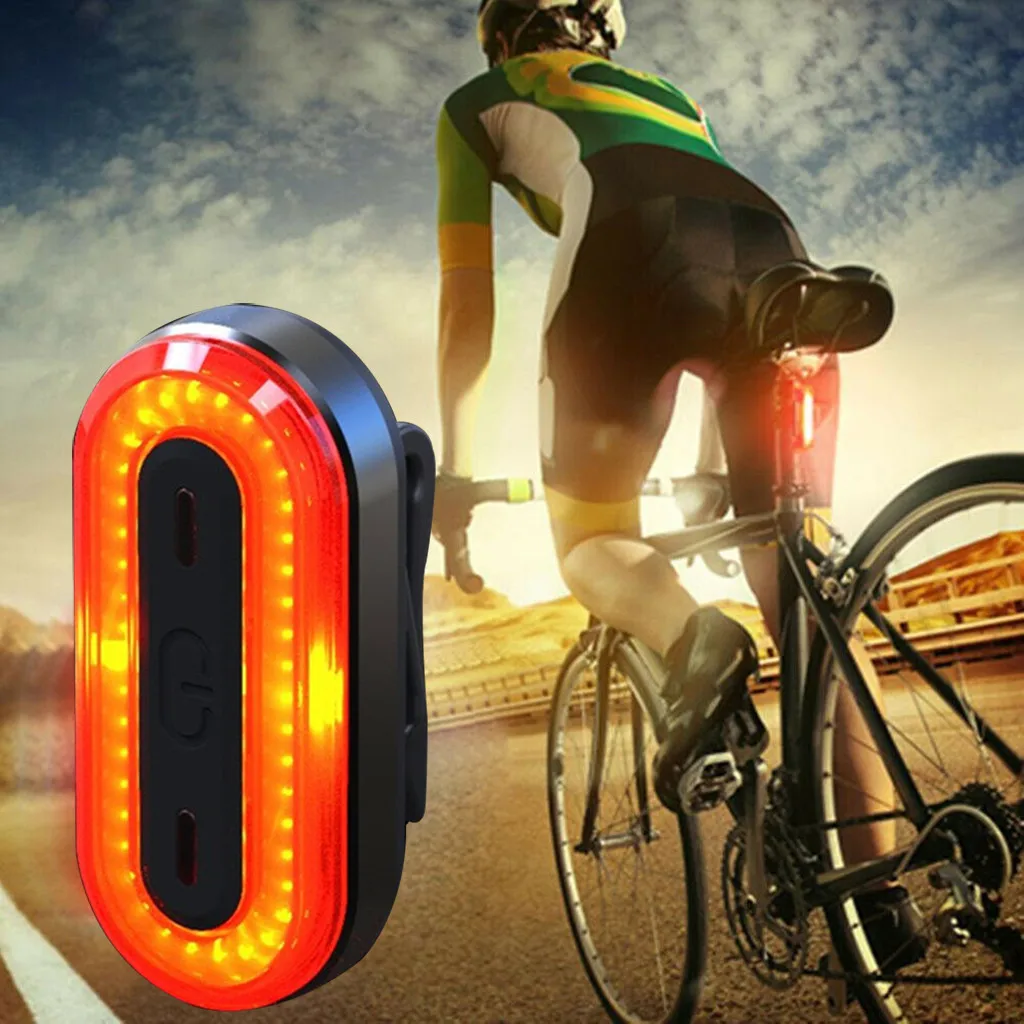 Clearance LED USB Rechargeable Bike Tail Light Bicycle Safety COB Warning Rear Lamp USB Charged Night Bike Backlight Backpack Lamp A30810 6