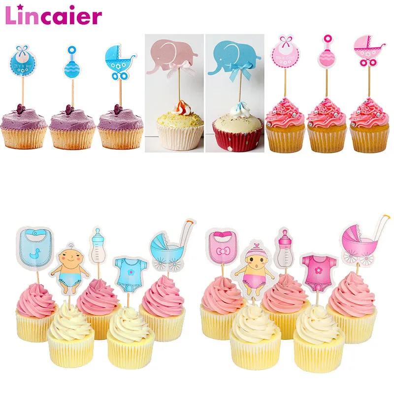 Baby Shower Cake Cupcake Toppers Babyshower Favors Party Supplies