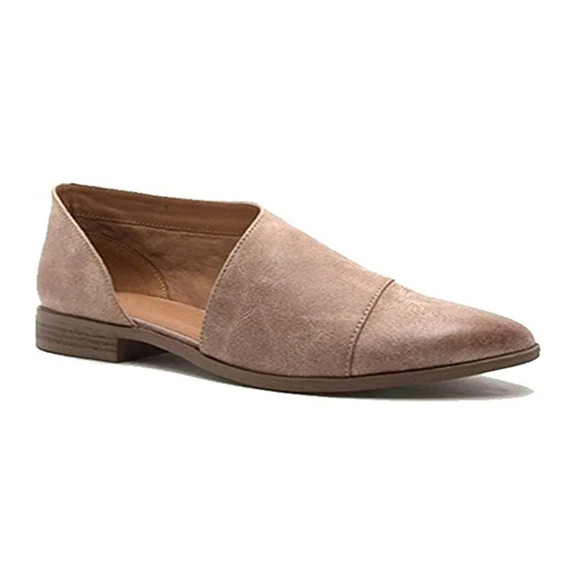 

Women Flats Summer Shoes Slip On Flat Heel Loafers Point Toe Fashion Lady Flats Causal Shoes Soft Leather Shoes PU Leather