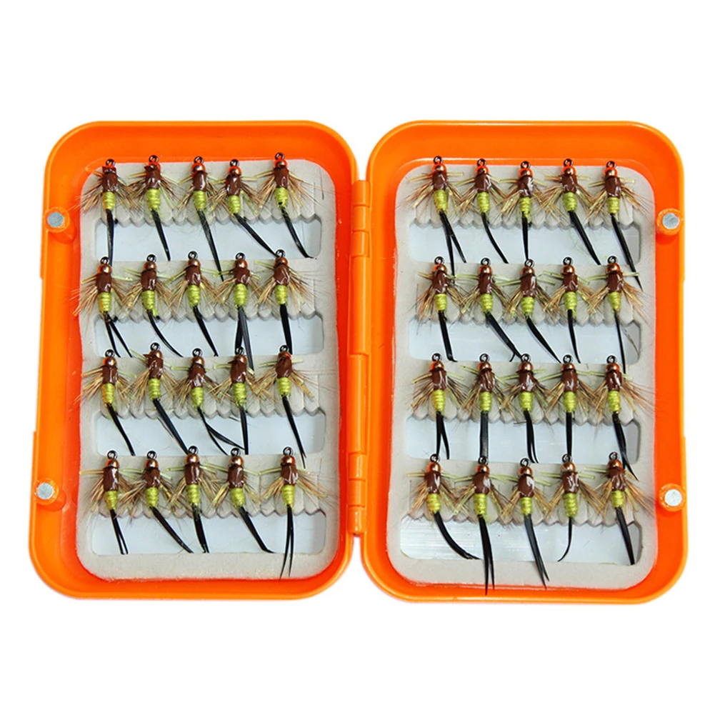 40Pcs Mini Fishing Artificial Lifelike Lure Moth Trout Dry Fly Shaped Crank Bait Insect Flies Hook Tackle