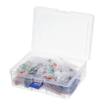 

Electrolytic Capacitor Ceramic Kit Resistor Led Diodes Set Transistor Package DIY Assortment Electronic Components Kits With Box
