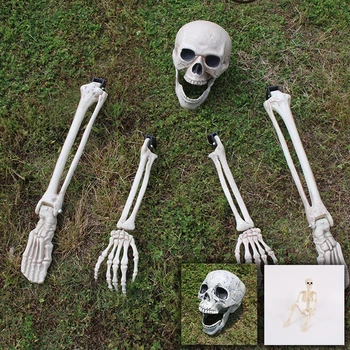 

Halloween 45cm Funny Movable Skeleton Human Model Skull Full Body Mini Figure Novelty Toy Happy Halloween Gift For Children